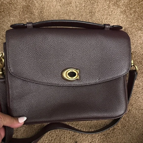 Coach Dark Brown Leather Crossbody Bag - Picture 1 of 9